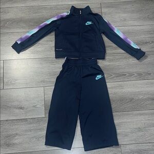 Nike Navy and Purple Kids' Track Suit